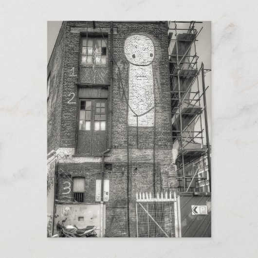 Stik Man Graffiti, Shoreditch London ポストカード (正面)