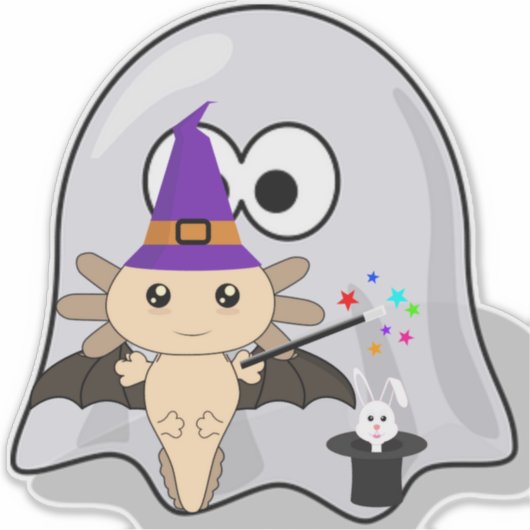 Stikers.Axolotl，ハロウィーン シール (正面)