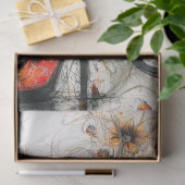 Stiletoのお洒落Decompage Cat秋アートワーク 薄葉紙 (ギフト)