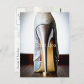 Stiletoの結婚靴あなたの写真を追加ありがとう ポストカード (正面/裏面)
