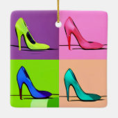 Stiletoポンプ、ハイヒールポスターアート セラミックオーナメント (裏面)