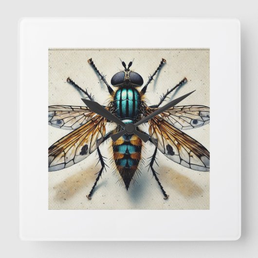 Stiletto Fly 160724IREF253 - Watercolor スクエア壁時計 (正面)