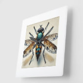 Stiletto Fly 160724IREF253 - Watercolor スクエア壁時計 (傾斜)