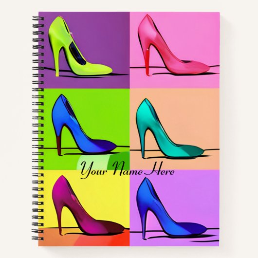 Stiletto Pumps, Poster Art Journalハイヒール ノートブック (正面)