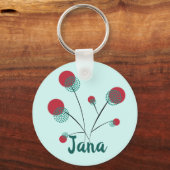 Stilisierter Blumenstrauß, personalisiert キーホルダー (正面)