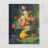 Still ビクトリアン Life Flowers Pink Roses Thank You ポストカード (正面)