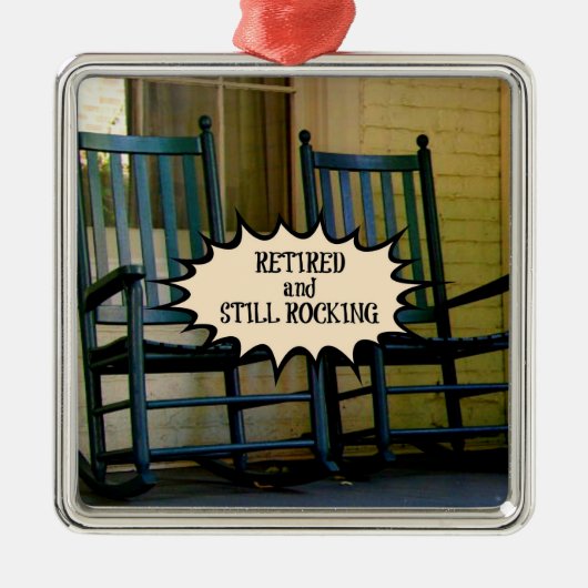 Still 退職した Rockingカスタムデザイン メタルオーナメント (正面)