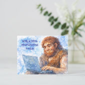 Still a Little Neanderthal Inside Funny Postcard シーズンポストカード (スタンド正面)
