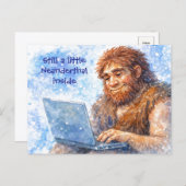 Still a Little Neanderthal Inside Funny Postcard シーズンポストカード (正面/裏面)