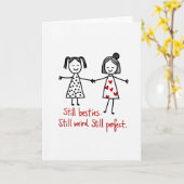 Still Besties Weird And Perfect カード (黄色い花)