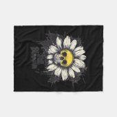 Still Bloomin' Skull Daisy Costume For Adults And  フリースブランケット (正面(横))