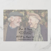 Still Charming Male 80th Photo Birthday Invitation 箔招待状 (裏面)