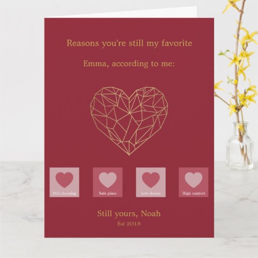 Still Choosing You Valentine カード (黄色い花)