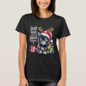 Still Evil Just Being Festive About It Cat  Tシャツ (正面)