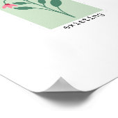 Still Existing Minimalist Flower Stamp Design ポスター (角)