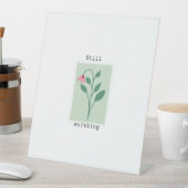 Still Existing Minimalist Flower Stamp Design 台座サイン (インサイチュ)