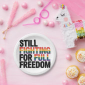 Still Fighting For Full Freedom LGBTQ America 250t ペーパープレート (パーティー)
