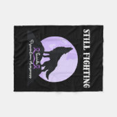 Still Fighting Suicide Prevention Awareness Wolf フリースブランケット (正面(横))