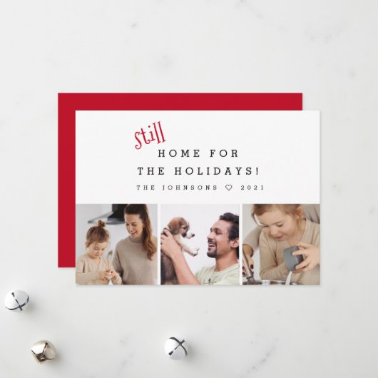 Still Home for the おもしろい Holidays 2021の写真 シーズンカード (正面/裏面インサイチュ)