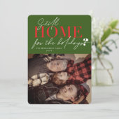 Still Home For The Holidaysタイポグラフィ写真 シーズンカード (スタンド正面)