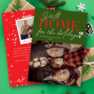 Still Home For The Holidaysタイポグラフィ写真 シーズンカード