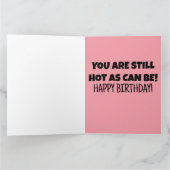 STILL HOT おもしろい誕生日オーバーサイズカード カード (内部)