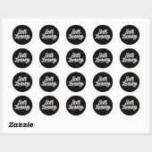 Still Learning Script Typography Round Sticker ラウンドシール (シート)