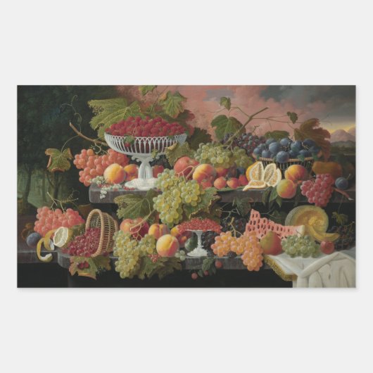 Still Lifeアートステッカー 長方形シール (正面)