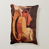 Still Lifeイエローストローハットbyビンセント・ヴァン・ゴッホ アクセントクッション (裏面(縦))