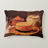 Still Lifeイエローストローハットbyビンセント・ヴァン・ゴッホ アクセントクッション (裏面)