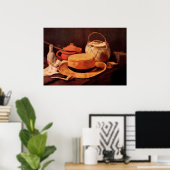 Still Lifeイエローストローハットbyビンセント・ヴァン・ゴッホ ポスター (ホームオフィス)