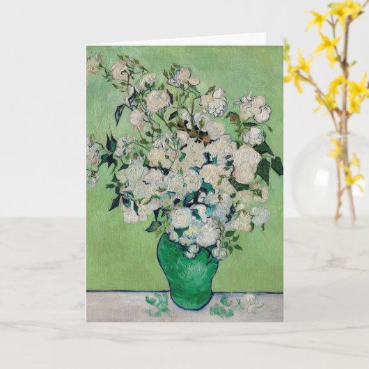 Still Lifeバラin a Vincent vanゴッホ カード (黄色い花)