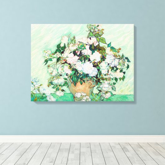 Still Lifeバラin a Vincent vanゴッホ キャンバスプリント (インサイチュ (ウッドフロア))