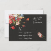 Still Lifeフローラ結婚の応答カードRSVP 出欠カード (正面)