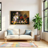 Still Life花と果実by Severin Roesen ポスター