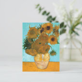 Still Life:ひまわり – Vincent van ゴッホ ポストカード (スタンド正面)