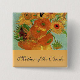 Still life - 12つのひまわり花瓶、ファンゴッホ 缶バッジ