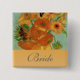 Still life - 12つのひまわり花瓶、ファンゴッホ 缶バッジ