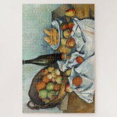 Still Life Apples Basket Cezanne Painting Art ジグソーパズル (縦)