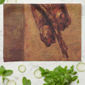 Still Life Bloaters and Garnic by Vincent van ゴッホ キッチンタオル (折り畳み)