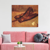 Still Life Bloaters and Garnic by Vincent van ゴッホ キャンバスプリント (インサイチュ (リビング))