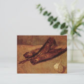 Still Life Bloaters and Garnic by Vincent van ゴッホ ポストカード (スタンド正面)