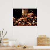 Still Life by Jan van Kessel the Elder ポスター (キッチン)