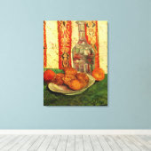 Still Life DecanterとLemons by Vincent van ゴッホ キャンバスプリント (インサイチュ (ウッドフロア))