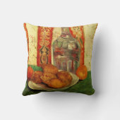 Still Life DecanterとLemons by Vincent van ゴッホ クッション (裏面)