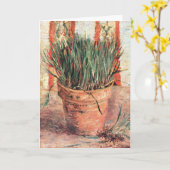 Still Life Flowerpot w Chives by Vincent van ゴッホ カード (黄色い花)