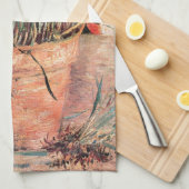 Still Life Flowerpot w Chives by Vincent van ゴッホ キッチンタオル (四つ折り)