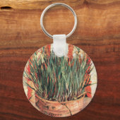 Still Life Flowerpot w Chives by Vincent van ゴッホ キーホルダー (正面)