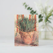 Still Life Flowerpot w Chives by Vincent van ゴッホ ポストカード (スタンド正面)