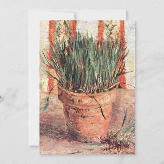 Still Life Flowerpot w Chives by Vincent van ゴッホ 招待状 (正面)